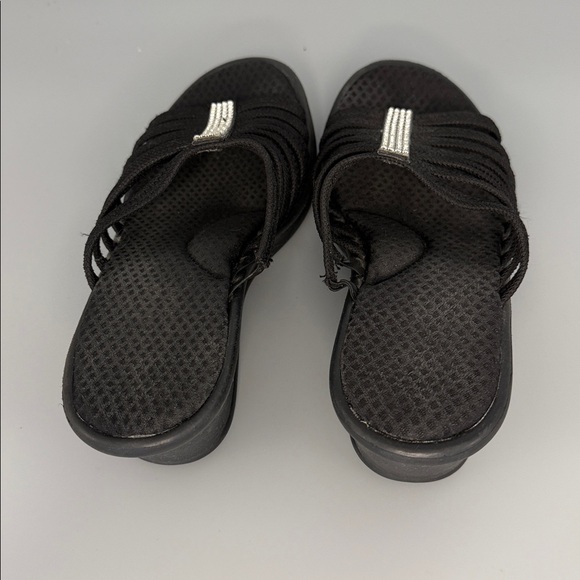 Skechers Cali Rumblers Hot Shot Wedge Sandals Black Size 10 - Picture 3 of 5